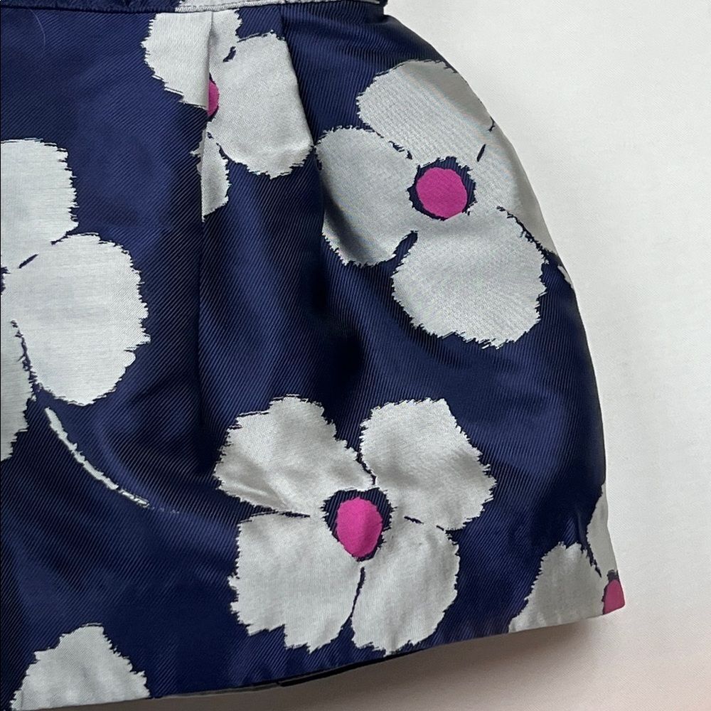Janie and Jack navy with silver and pink flowers party dress size 3-6 months - Picture 3 of 12